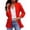 *Red, variant on ClodeEU Women's Fit Blazer ,Slim Fit Solid Color Notch Lapel Long Sleeve Jacket Khaki,Womens Plus XL