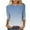 Light Blue., variant on 3/4 Length Sleeve Tops for Women with Pockets,Gradient Print Crew Neck Top Pocket Fashion Casual Daily Blouse