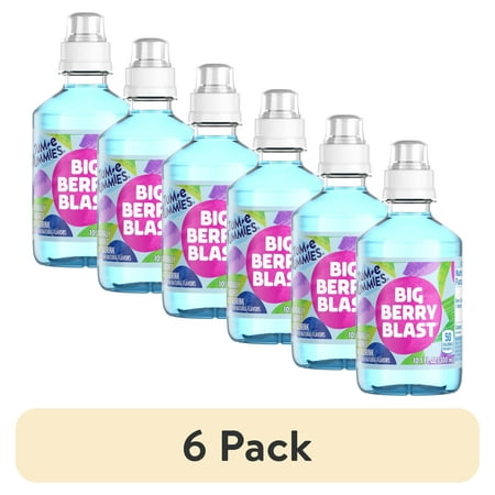 (6 pack) Tum-E Yummies Big Berry Blast Flavored Water Drink Bottle, 10.1 fl oz