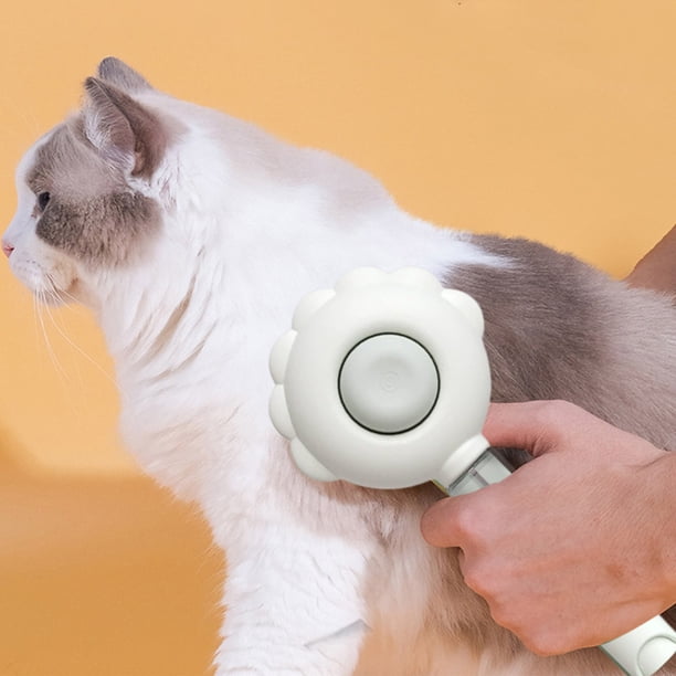 Peine en aerosol, cepillo para pelo de mascotas, peine para gatos, para eliminar el pelo flotante, cepillo para gatos, peine de aguja, suministros para mascotas, peine de masaje en aerosol de plástico