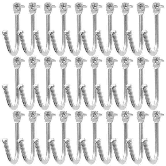 30 Pcs Wire Coat Hook Small Coffee Mugs Decorative Hooks for Hanging Things Cup Holder Wall Mounted Child