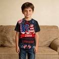 thumbnail image 2 of CONZONE 250Th Anniversary Usa T Shirts For Kids Toddler Boys Patriotic Letter Print Crew Neck Short Sleeved Comfort Casual Tops Black Size 1-2 Years, 2 of 4