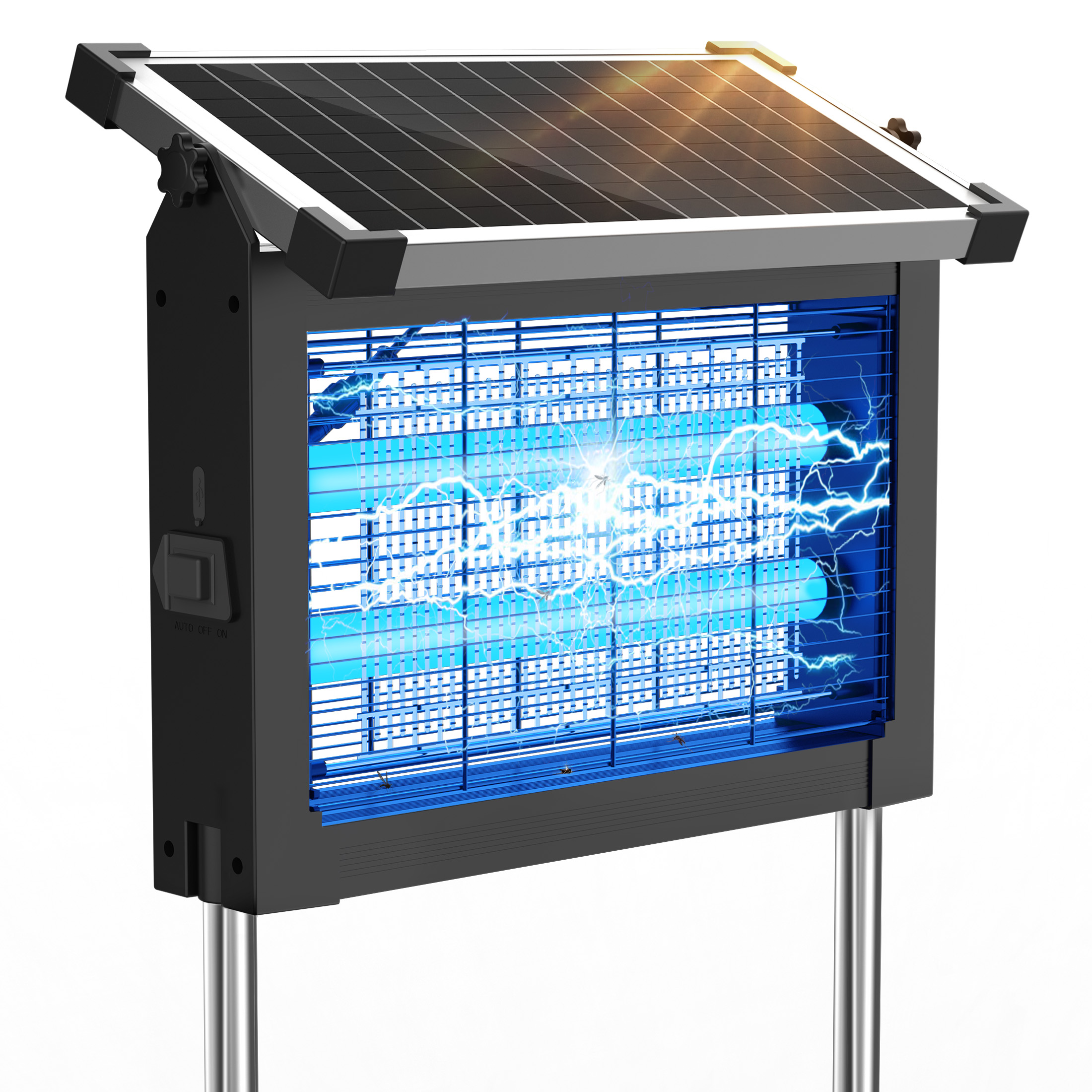 Reppiss Solar Bug Zapper, 4500V, 1-Acre Coverage photo 1