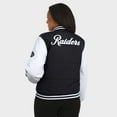 thumbnail image 6 of Women's WEAR by Erin Andrews Black Las Vegas Raiders Varsity Full-Snap Puffer Jacket, 6 of 6