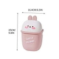 Home Storage Jioakfa Mini Trash Can With Lid Cute Rabbit Tabletop Flip