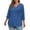 Royal Blue, variant on WellSize 3/4 Sleeve Womens Plus Size Tops V Neck Trendy Tunic Fall Blouses Curved Hem Casual Shirts