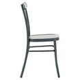 thumbnail image 2 of Weston Home Perry X-Back Metal Dining Chairs, Set of Two, Antique Denim, 2 of 9
