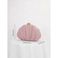 thumbnail image 4 of Women's Pink Pleated Clutch Bag Elegant Evening Handbag for Wedding Party, 4 of 6