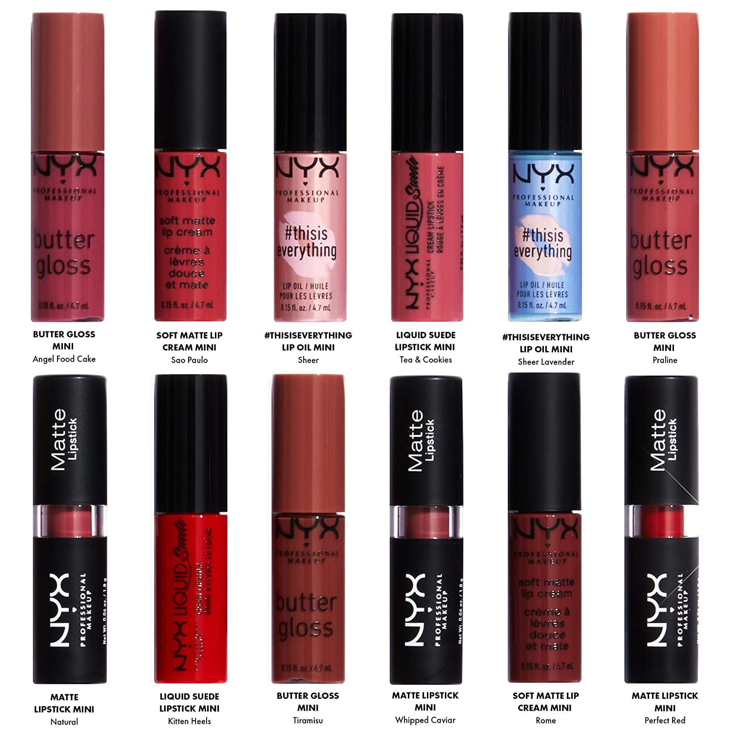 NYX PROFESSIONAL Lipstick MAKEUP Day Countdown Diamonds Calendar & Ice 12 Advent