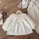 thumbnail image 4 of NEW Spring Girls Blouse Baby Children's Clothes Cute Double Layered Collar Girls Tee Long Sleeve T-Shirt Lace Ruffle Base Shirt, 4 of 6