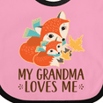 thumbnail image 4 of Inktastic Grandma Loves Me Woodland Fox Boys or Girls Baby Bib, 4 of 4