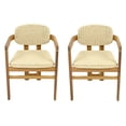thumbnail image 4 of Harper & Bright Designs Outdoor Woven Rattan Chair Set of 2, 2 Pieces Patio Accent Chairs Armchairs, 2 Person Acacia Wood Seating Group Chairs for Pool Garden, Natural, 4 of 17