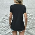 thumbnail image 5 of T Shirts for Women Slim Fit Peplum Short Sleeved Top Blouse T-Shirt Tops Black M, 5 of 5