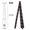 thumbnail image 3 of Yiaed Mardi Gras with Flamingo Print Men's Ties Silk Business Necktie for Husband Father Valentine's day Father's Day Gift, 3 of 7