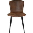 thumbnail image 3 of Set Juego 4 Sillas Houzer Comedor Cocina Ante Suede Gamuza Café Estructura Negro Asiento Café, 3 of 7