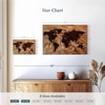thumbnail image 4 of Elephant Stock Branded Wood World Map Wall Art - Horizontal Canvas Wall Art - Living Room Wall Decor - Map Canvas - Brown And Beige Decor - 12" x 8", 4 of 8