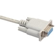 thumbnail image 3 of Injueey Universal 1,5/3/5M F/F Serial RS232 Cable de módem nulo a DB9 FTA conexión cruzada 9 pines COM convertidor de Cable de Juegos de teclado y mouse para computadora 5m y blanco 5m, 3 of 6
