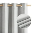 thumbnail image 5 of NICETOWN 100% Blackout Faux Linen Curtains for Living Room Grommet Privacy Thermal Insulated Noise Reducing Drapes, W52 x L72, Light Gray, Set of 2, 5 of 8