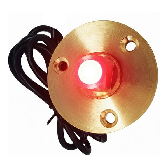 MARINE CITY Under Water LED Light Waterproof Brass Drain Plug  Corrosion-Resistant, 1 Inch Hole, Ideal for Boats, Yachts, Pools Red