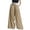 Khaki, variant on Women's High Waisted Palazzo Pants Elegant Wide Leg Trousers Pleated Front Casual Loose Fit Dress Pants with Pockets for Work Office Party