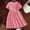 Pink, variant on 4/July Girls Dresses Size 14-16 Party Dress Teen Girls Summer Short Sleeve Dress with Bowknot for Big Kids