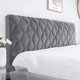 thumbnail image 1 of Dark gray headboard cover protector 140cm washable dustproof, 1 of 4