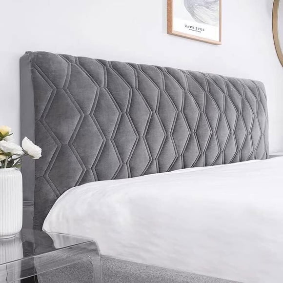 Dark gray headboard cover protector 140cm washable dustproof