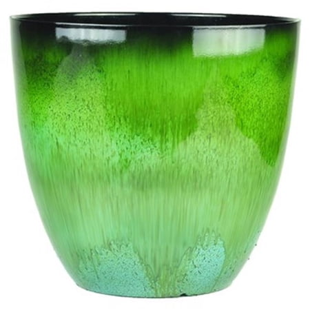 18 in. Egg Planter Green Flower Planter