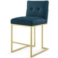 thumbnail image 3 of Side Dining Chair, Set of 2, Fabric, Metal Steel, Gold Navy Blue, Modern Contemporary Urban Design, Kitchen Room Cafe Bistro Restaurant Hospitality, 3 of 4