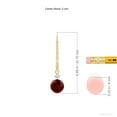 thumbnail image 2 of ANGARA Lab Grown 1.2 Ct Solitaire Ruby Dangle Earrings with Lab Diamond for Women in 14K Yellow Gold (Size-5mm) | July Birthstone, Anniversary, Jewelry Gift for Women | Lab-Grown Ruby Earrings, 2 of 6