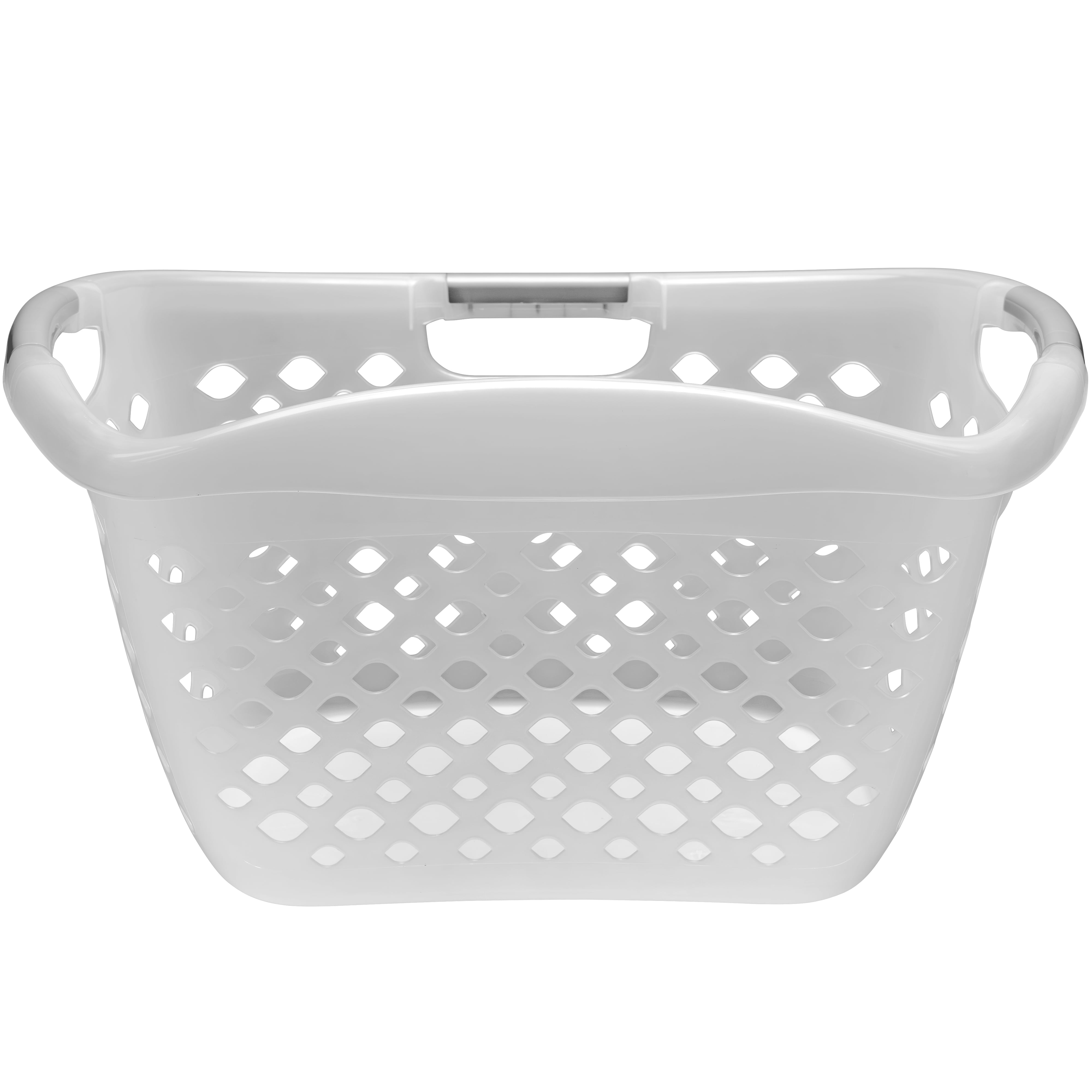 Home Logic 1.8 Bushel Hip Grip Plastic Laundry Basket, Clear, Adult / Tween