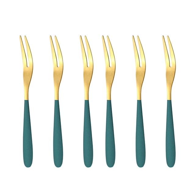 6Pcs Forks, Mini Forks for Oyster and Shellfish, Appetizers Tasting Forks, Cocktail Fruit Forks