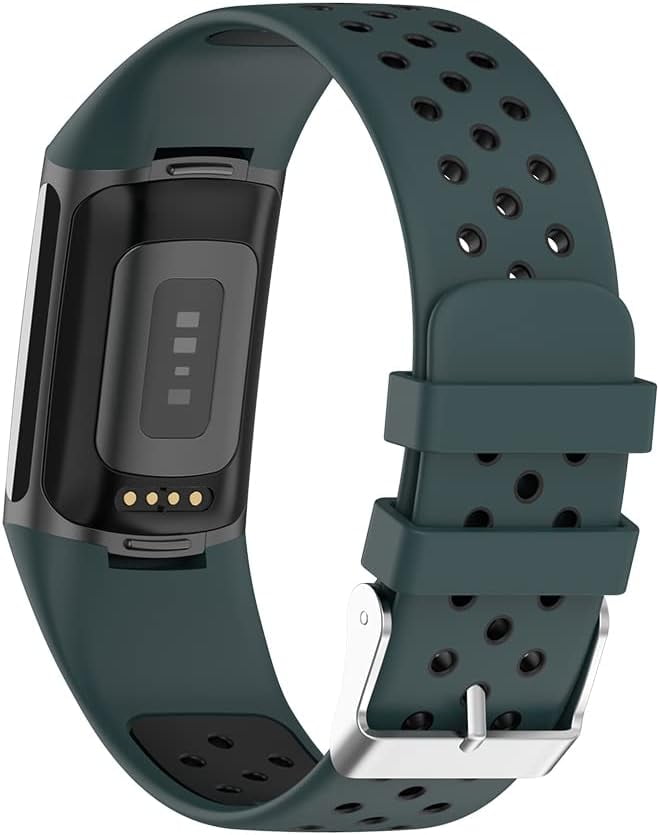 Tianle Compatible with Fitbit Charge 6/Fitbit Charge 5 Bands, Soft Silicone Replacement Wristband Fitness Tracker Accessories Strap for Women Men