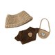 thumbnail image 1 of Ropa de muñeca de lujosa, decoración elegante de crochet juguetes suaves con mochila suéter de sombrero, atuendos de muñecas establecidos para, 1 of 7