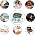 thumbnail image 7 of DISEN Digital Kitchen Timer - Big Digits, Loud Alarm, Magnetic Backing Stand, LCD Display Suitable for Kitchen, Study, Work, Exercise Training, Outdoor Activities (White), 7 of 7