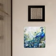 thumbnail image 3 of 16 Inch Wall Clock Battery Operated Square Clock Decorative for Office, Kitchen, Outdoor, Living Room，Vintage Peacock Blue Style, 3 of 4