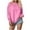 Pink, variant on Quealent Crewneck Sweatshirts for Women Pullover Long Sleeve High Low Side Split Hem Basic Fall Fashion Sweatshirt Top Hot Pink for Size 3XL