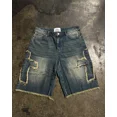 thumbnail image 2 of Pantalones cortos de mezclilla y2k para hombre, pantalones de chándal desgastados, diseño bordado de borde cruzado, alta calidad, estilo hip hop, Verano, 2 of 5