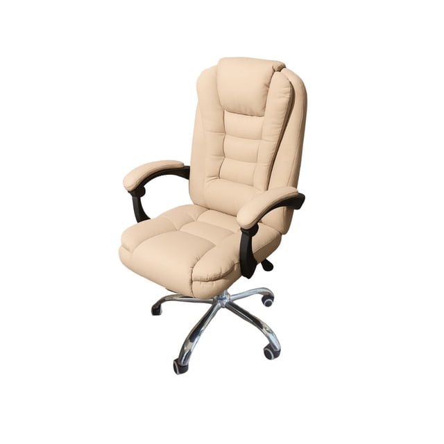 Silla de Oficina Master Ergonómica Giratoria Ajustable Acolchada Beige