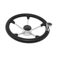 thumbnail image 1 of Volante acero inoxidable 13 pulgadas antideslizante, accesorios para barcos, volante marino para pontones, yates y embarcaciones 35 cm con asa, 1 of 8