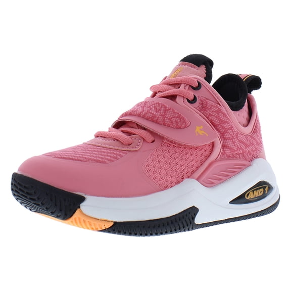 AND1 Gamma 4.0 SS PS Girls Shoes Size 6, Color: Dark Pink/Orange