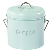 Kitchen Compost Bin Countertop Indoor Compost Bucket Compost Caddy Bin with Lid green