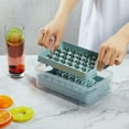 Round Ice Cube Trays with Lid & Bin 64 Small Sphere Ice Ball Maker