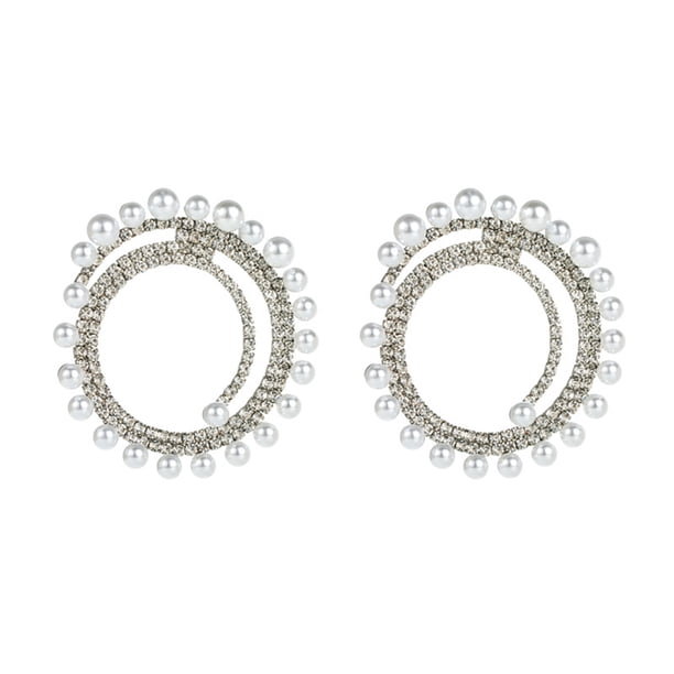Jumpingount 2 uds pendientes de perlas redondas pendientes de tuerca accesorios de joyería de boda señoras hermana perlas encantadoras de moda Ropa, zapatos y accesorios Miscelánea Jumpingount AP017599-00