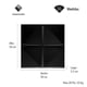 thumbnail image 3 of PANEL 3D DECORATIVO 50X50 CM 20 PZAS COLOR NEGRO FIGURA CUADROS, 3 of 7