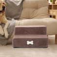 thumbnail image 4 of HINTRMENT Indoor Dark Grey Dog Ladder with Wear Resistant Material for Small and Elderly Pets, 4 of 6