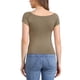 thumbnail image 3 of INSPIRAR CHIC Blusa de Mujer de Manga Corta Off the Shoulder a la Cadera Sólida XL Caqui, 3 of 5