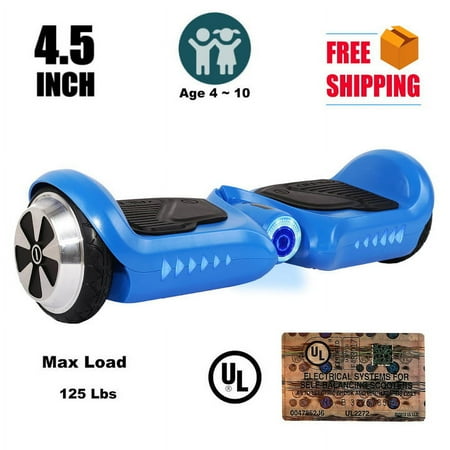 Listed Safe (UL) 4.5" Kids Mini Hoverboard Two Wheel Self Balancing Electric Scooter Blue K2