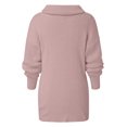 thumbnail image 5 of Aloohaidyvio Sweaters for Women,Womens Solid Color Knit Pile Collar Plus Size Loose Turtleneck Sweater, 5 of 5