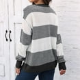 thumbnail image 4 of Sweater Sweatshirt for Women Vertical Striped Pullover Tops Loose Fit Long Sleeve Shirt Fall Outfits Clothes 2024, 4 of 7